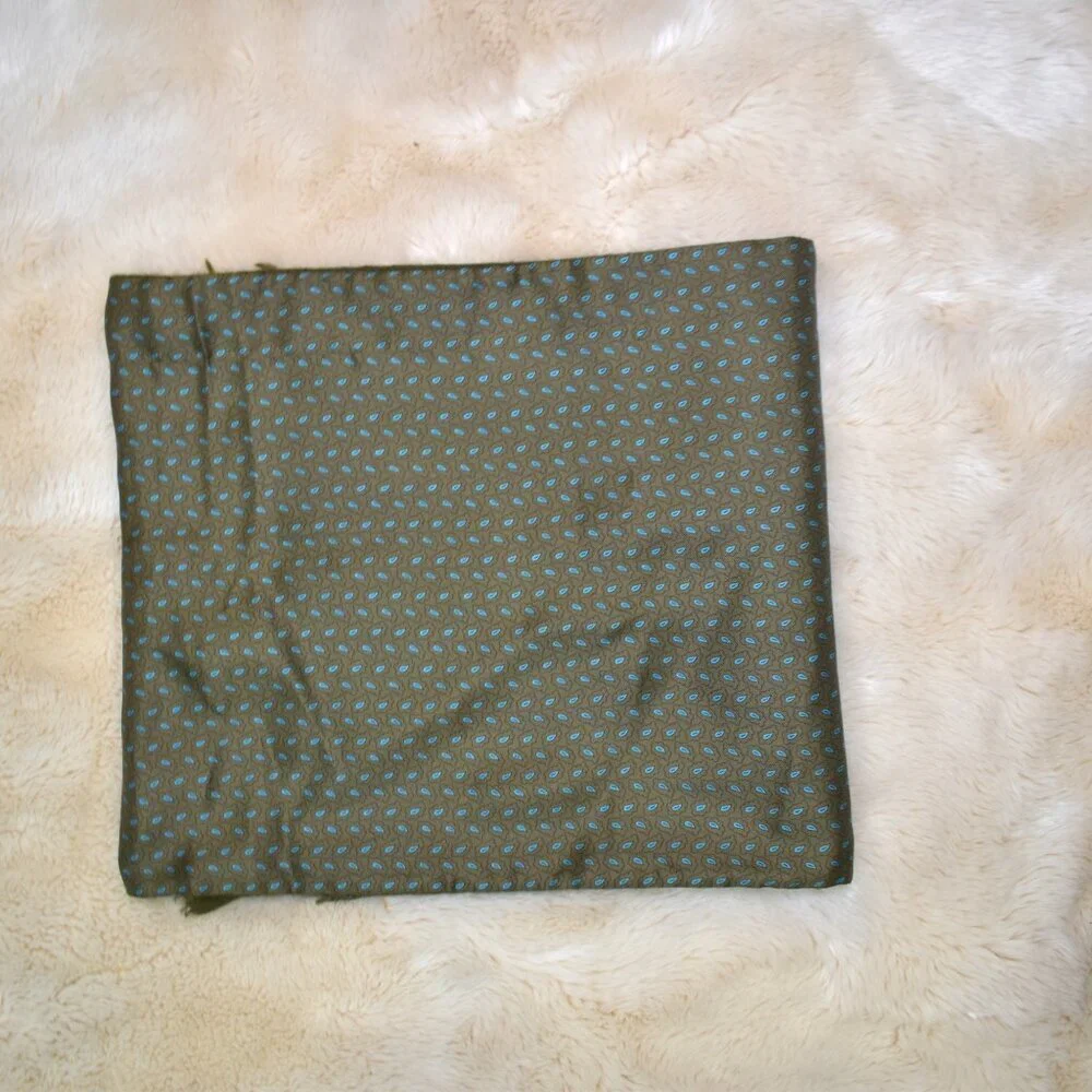 Vintage Londonderry Wool Silk Paisley Scarf Green Boho Chic